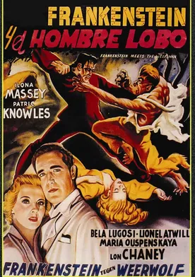 Poster Frankenstein contra el hombre lobo